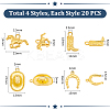 80Pcs 4 Tibetan Styles Alloy Pendants FIND-UN0004-28A-4