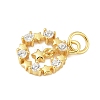 925 Sterling Silver Micro Pave Clear Cubic Zirconia Star Ring Charms STER-S011-05G-2
