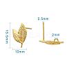 Brass Stud Earring Findings KK-TA0007-07G-7