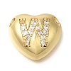 Rack Plating Brass Micro Pave Cubic Zirconia Pendants KK-I722-04G-W-1