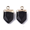Natural White Jade Pointed Pendants G-N326-34A-2