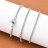 Tarnish Resistant 304 Stainless Steel Rolo Chain Necklaces NJEW-JN01228-03-4