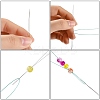 Iron Collapsible Big Eye Beading Needles ES001Y-S-100mm-01-3