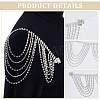 1Pc Polyester & Rhinestone Sexy Shoulder Bra Body Chain AJEW-WR0002-65-3