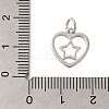 Heart Rack Plating Brass Charms KK-I716-21B-P-3