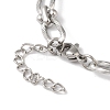 Non-Tarnish 304 Stainless Steel Twisted Oval Link Chain Bracelets for Women BJEW-B092-08P-02-3
