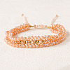Bohemian Style Glass Beaded Braided Bead Bracelets IT8808-4-1