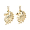 Brass Micro Pave Cubic Zirconia Pendants KK-M240-08A-1