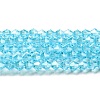 Transparent Electroplate Glass Beads Strands GLAA-F029-2mm-C20-1