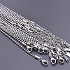 Non-Tarnish 2MM Unisex 304 Stainless Steel Ball Chains Necklaces YT0712-1-1