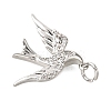 Brass Micro Pave Cubic Zirconia Pendants KK-D356-23P-1