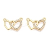 Brass Micro Pave Clear Cubic Zirconia Pendants KK-T073-22G-1