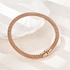 304 Stainless Steel Mesh Chain Bracelets for Women Men BJEW-Z087-19RG-3
