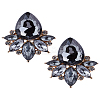 2 Pairs Rhinestone Teardrop Stud Earrings EJEW-LP0001-22A-1