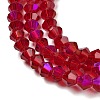 Transparent Electroplate Glass Beads Strands EGLA-A039-T4mm-L27-3