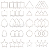 40Pcs 10 Styles 304 Stainless Steel Chandelier Components Links STAS-SC0002-86-1