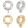 10Pcs 2 Colors Brass Spring Gate Rings KK-BBC0018-84-5