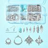DIY Feather Wing Alloy & Synthetic Turquoise Dangle Earring Making Kits DIY-FS0006-34-7