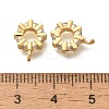 Flat Round Rack Plating Brass Micro Pave Cubic Zirconia Tube Bails KK-H508-09G-3