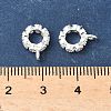 Brass Micro Pave Clear Cubic Zirconia Tube Bails KK-A254-02B-S-2