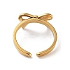 304 Stainless Steel Open Cuff Rings for Women X-RJEW-Z044-01G-02-3