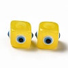 Resin Evil Eye European Beads RESI-A021-02-2
