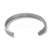 Non-Tarnish Carved Word Amulet 304 Stainless Steel Cuff Bangles BJEW-P307-04P-3