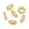 Brass Pave Clear Cubic Zirconia European Beads CU-CBA6A75-21G-1