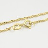 925 Sterling Silver Singapore Chain Necklaces STER-M086-04A-G-1
