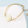 Religion 304 Stainless Steel Link Bracelets for Women BJEW-F524-02B-G-3