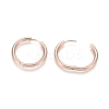 Ion Plating(IP) 304 Stainless Steel Huggie Hoop Earrings EJEW-F111B-23mm-RG-3