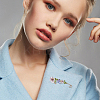 6Pcs 3 Styles Flower Alloy Rhinestone Safety Pin Brooches for Backpack Clothes JEWB-FH0002-57-5