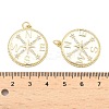 Eco-Friendly Brass Micro Pave Clear Cubic Zirconia Enamel Pendants ZIRC-C024-01G-02-1-3