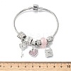 Alloy European Beads Charm Bracelets BJEW-F495-05P-3