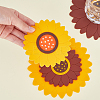 4Pcs 4 Style Sunflower PVC Plastic Hot Pads with Hanging Loop AJEW-HY0001-30-3