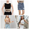 Faux Fur PU Leather Chain Belts AJEW-WH20072-55B-01-5