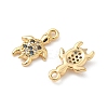 Brass Micro Pave Cubic Zirconia Charms X-KK-C099-01K-G-2