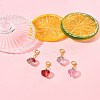 4Pcs 2 Styles Handmade Lampwork Strawberry Pendant Decorations HJEW-FS00041-01-9