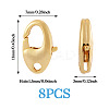 8Pcs Brass Lobster Claw Clasps KK-TA0002-65-3