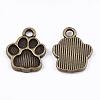 Dog Paw Prints Tibetan Style Alloy Pendant Enamel Settings TIBEP-R338-30AB-NR-2