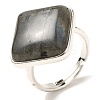 Natural Labradorite Adjustable Rings RJEW-H240-01S-13-2