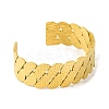 Ion Plating(IP) 304 Stainless Steel Cuff Bangles for Women BJEW-B104-11G-2