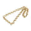 304 Stainless Steel Rolo Chains Necklaces NJEW-O051-02G-3