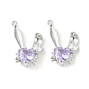 Brass Micro Pave Cubic Zirconia Pendants KK-L208-05P-03-2