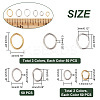   300Pcs 6 Styles Brass & Stainless Steel Jump Rings FIND-PH0007-16-2