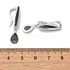 Teardrop Brass Fold Over Clasps KK-Z073-35P-02-3