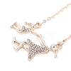 Alloy Full Crystal Rhinestone Mother and Daughter Pendant Necklaces FS-WG340FE-02-1