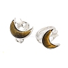 Moon & Star Natural Tiger Eye Adjustable Rings G-B085-18P-07-1
