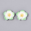 Plumeria Flower Opaque Resin Cabochons CRES-T025-30G-02-2
