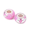 Opaque Resin Rondelle European Beads RESI-Z046-03B-2